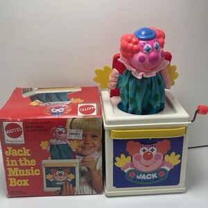 Mattel 1987 Jack In The Music Box Clown Working W. Original Box - READ*